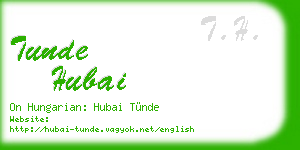 tunde hubai business card
